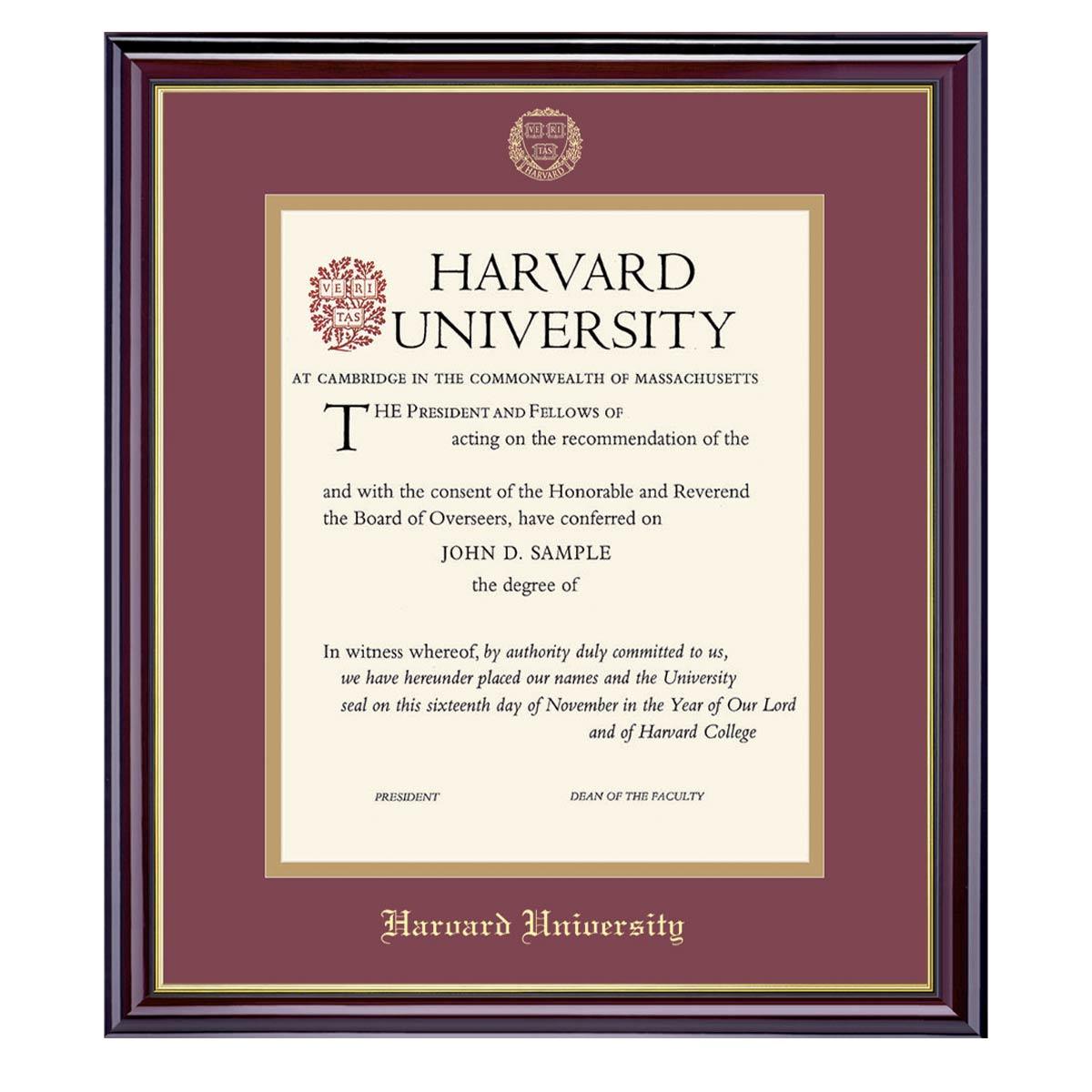 Harvard University Vertical Certificate Frame Harvard The Coop
